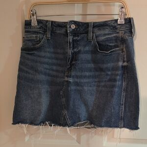 SO Distressed Blue Denim Mini Skirt